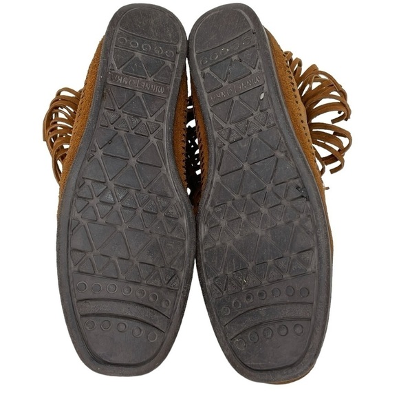 Minnetonka Moccasins Women's 8 Brown Suede Leather Moccasins Ankle Boots Shoes - Picture 11 of 15